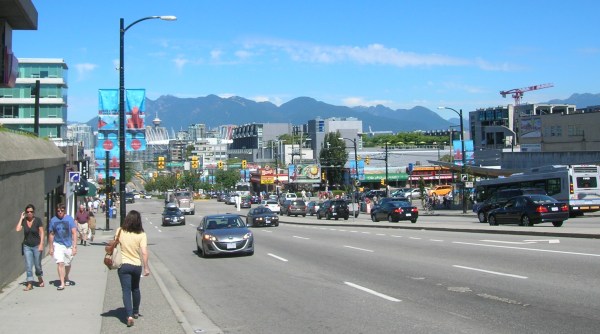 Cambie & Broadway, looking north to North Van